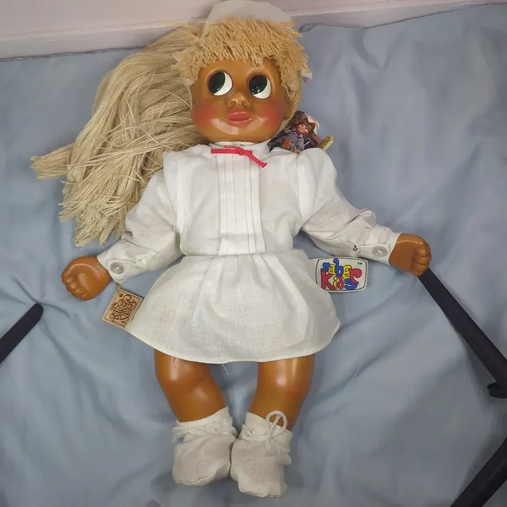 Vintage 1989 Naber Kids Amy Nurse 17” Wooden Doll